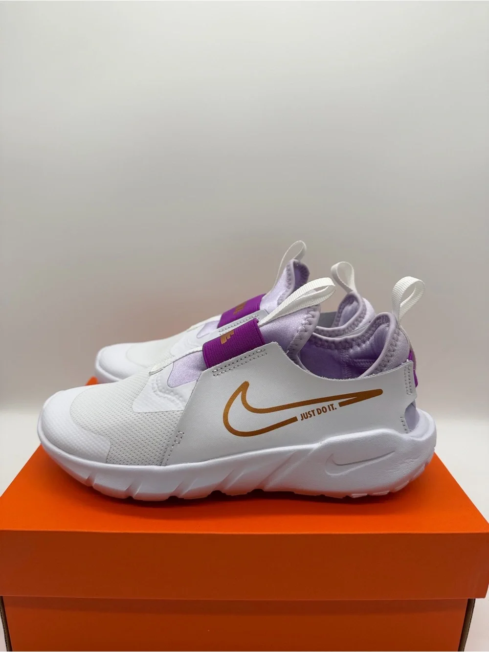 Nike Flex Runner 2 PS White Metallic DJ6040-101 Size 2Y